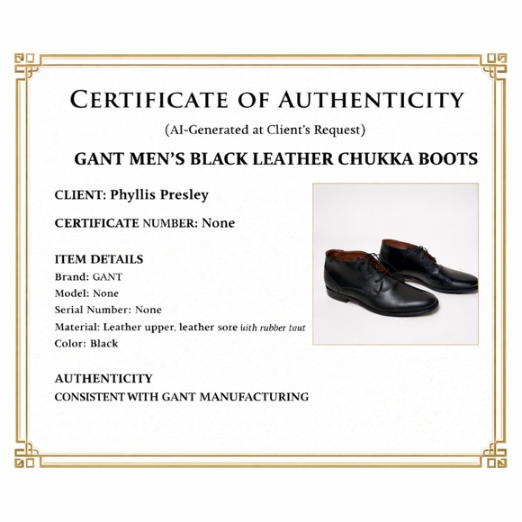Gant Black Leather Chukka Boots, Leather Upper, Men’s Size 8 main image 8